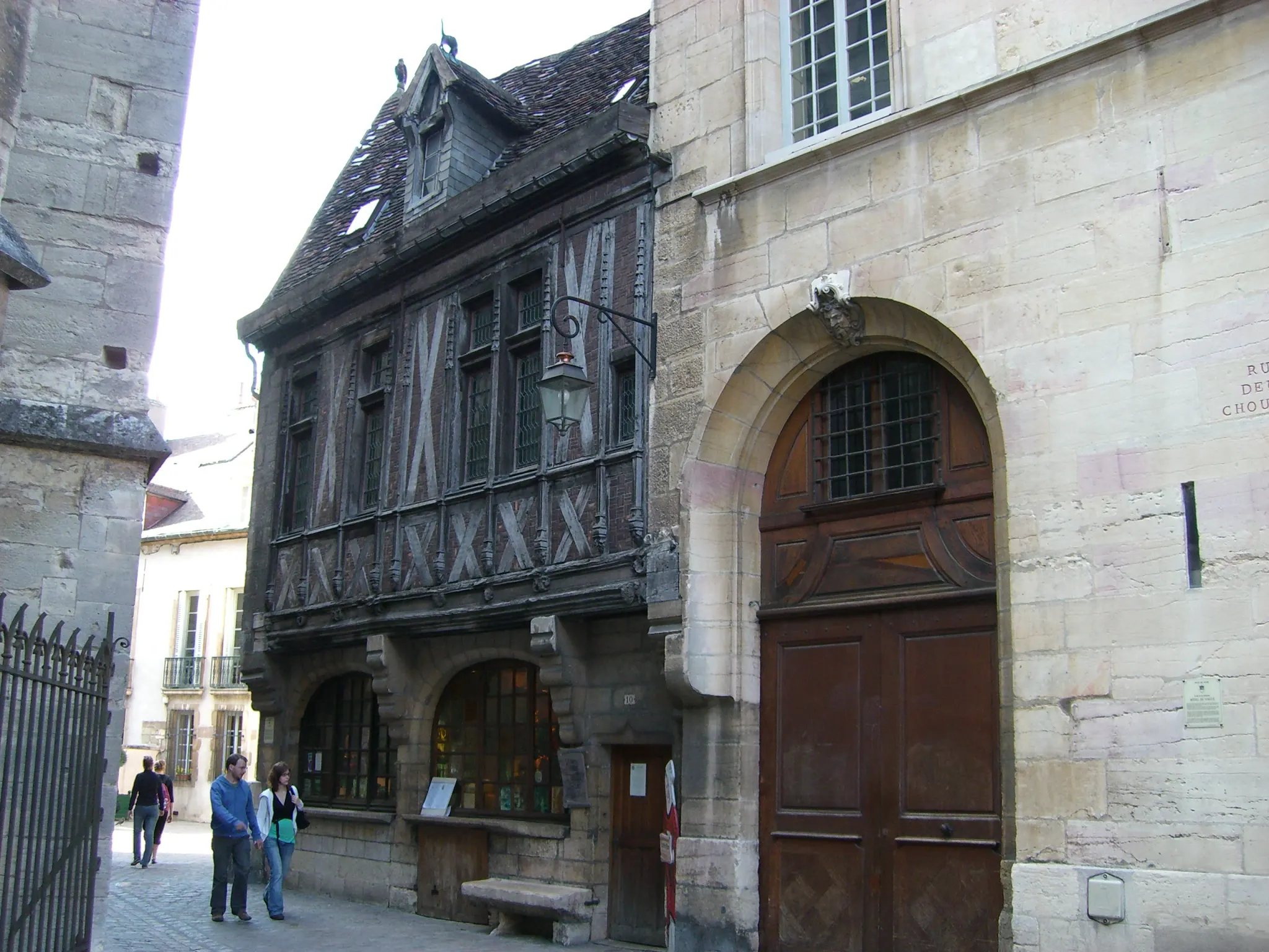 2006 Jun - Maison Millière, a historic 15th-century half-timbered building at 10 rue de la Chouette - Dijon